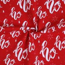 K316- hohoho printing 4.0 knit (65% cotton; 30% polyester; 5% spandex)