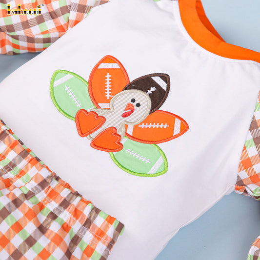 Turkey applique baby loungewear - BC1228