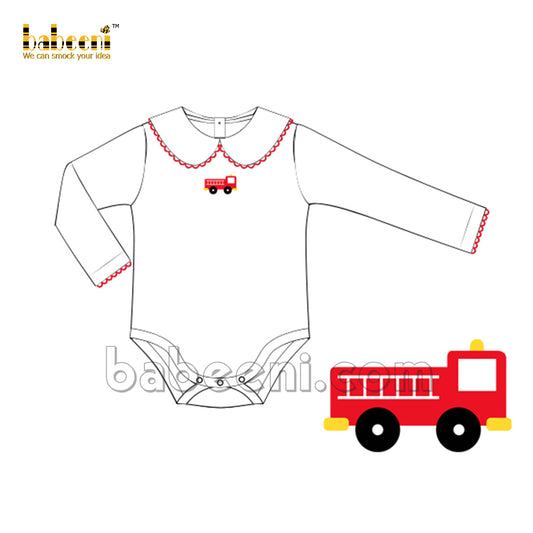 Long sleeves bodysuit with Firetruck- KN 208