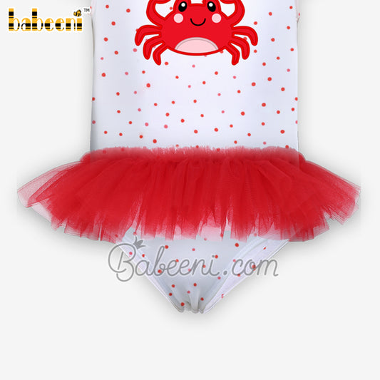 Crab applique one piece swimwear - SW 594