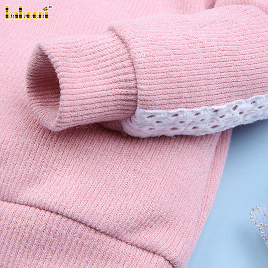 Girl Sweater In Pink And Bunny - DR3870