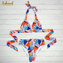 Lovely sea colorful girl swimwear for mommy - FWM 16