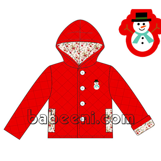 Delightful Snowman Quilted Coat for Infants - QC 34