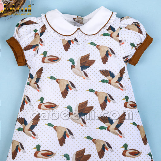 Mallard printed A-line baby dress DR 3282