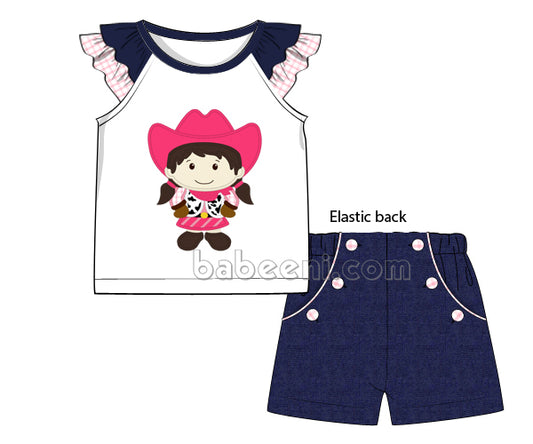 Western Anime Applique Outfit- DR 2953