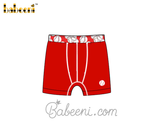 Baseball embroidery man underwear - UM 02