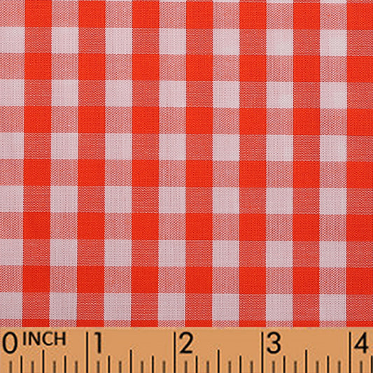 B57-Dark orange check fabric