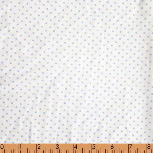 K88.0cc - white with tiny blue dot knit retardant fabric