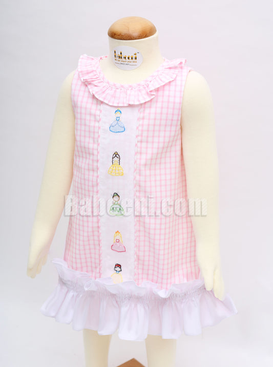 Baby Girl  3D Ruffle Princess Embroidery Dress- DR 2834