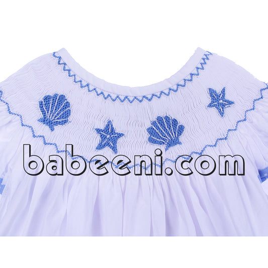 Starfish and seashell smocked dress - DR 2227