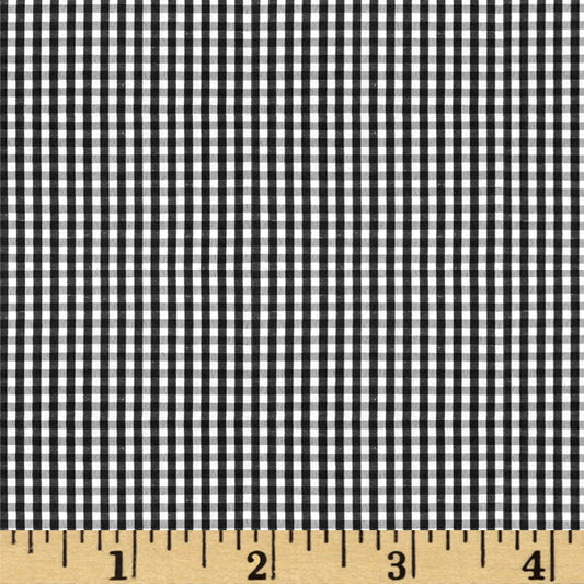 B6.0 Black gingham fabric (65% cotton & 35% polyester )