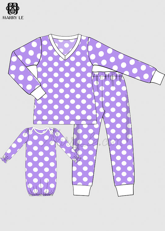 CUSTOMIZE MOM AND GIRL MATCHING LAVENDER OUTFIT - MD185