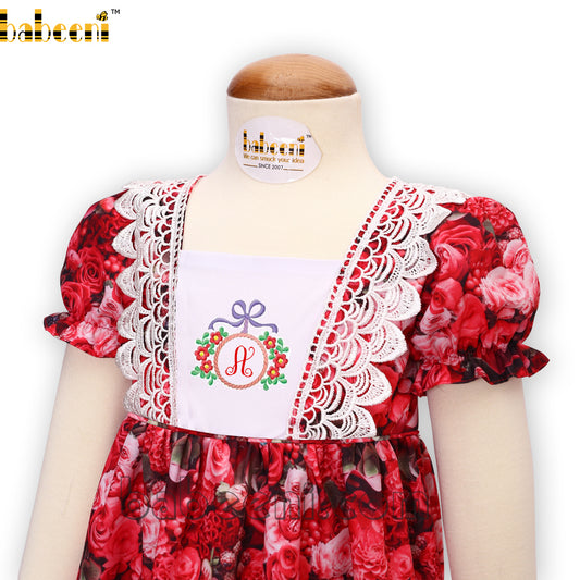 Laura red rose baby dress - DR 2888