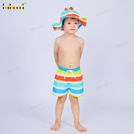 Boys Short Spring-Summer colorful lines prints - BC1309