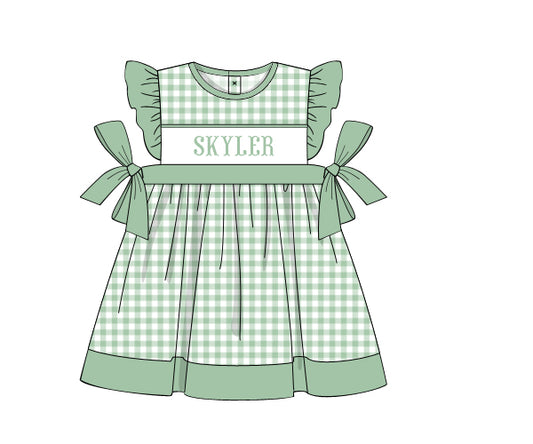 K298- Feldspar green gingham knit