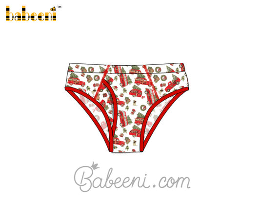 Christmas car printed man underwear - UM 24