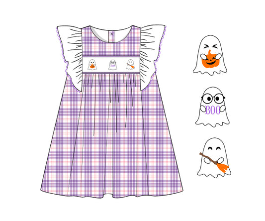 PP186 - lavender, orange plaid print 4.0