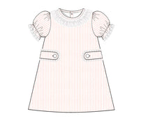 C27- Cloud pink Pinstripe fabric