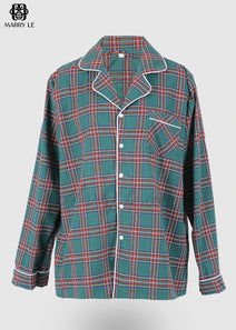 GREEN FLANNEL MEN PAJAMAS SHIRT- MD423