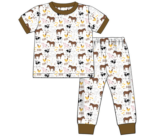 K348- farm animals knit printing 4.0