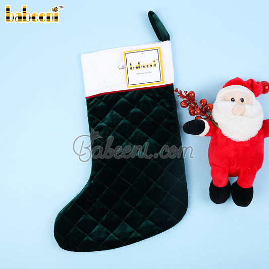 Christmas stockings with Santa face applique - CO 39