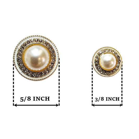 Pearl and Diamond plastics button- BU08