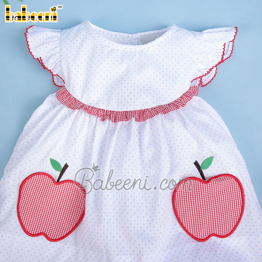 Applique apple girl set   – DR 3465