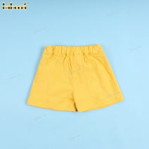 Short Yellow Khaki Pant Bow For Girl - BT75