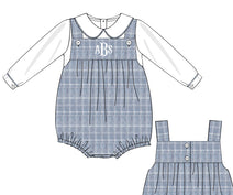 M114- Baby Blue Plaid fabric