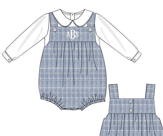 M114- Baby Blue Plaid fabric