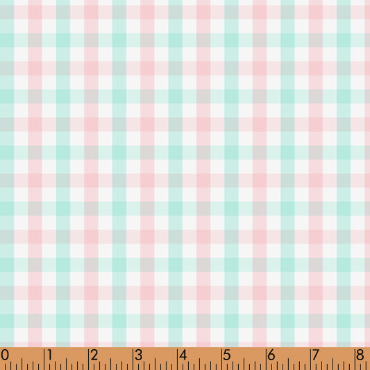 M69- Mint & Baby Pink Plaid fabric