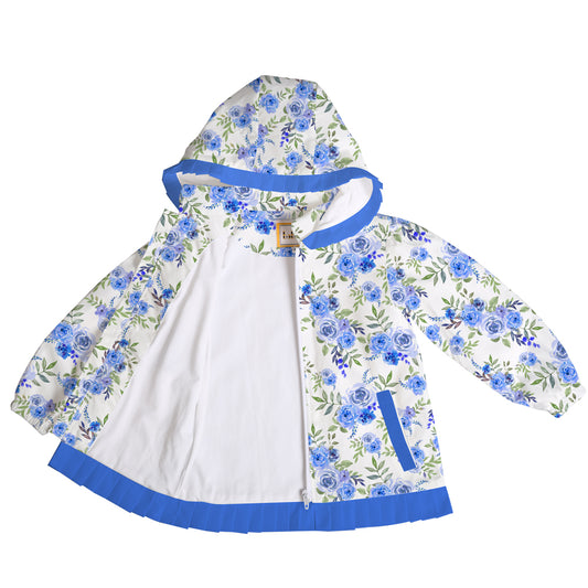 WB4.0- Blue floral windbreaker fabric