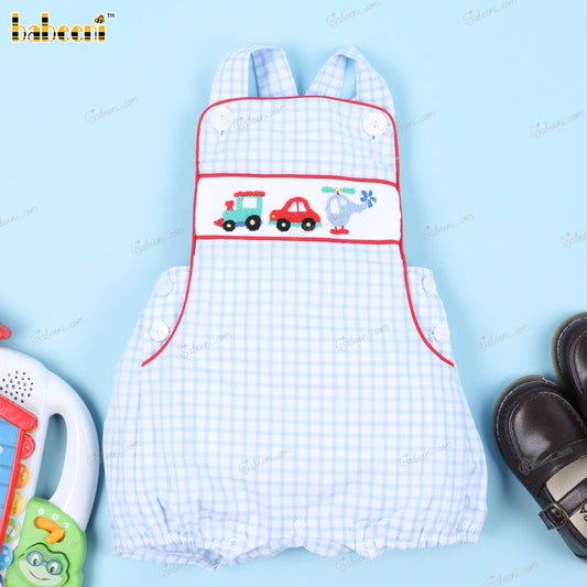 Vehicle Hand-smocked Bubble For Boy - BC1096