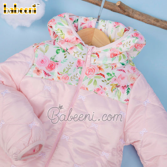 Bow embroidery children coat for little baby girls – QC 91