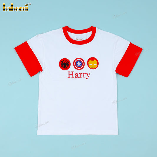 Applique Shirt Custom Name Cartoon Characters For Boy - BC1160