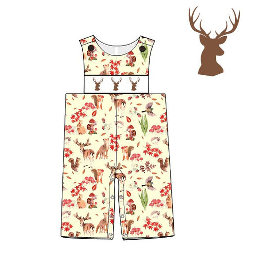 I58- Reindeer in fall pique printing 4.0