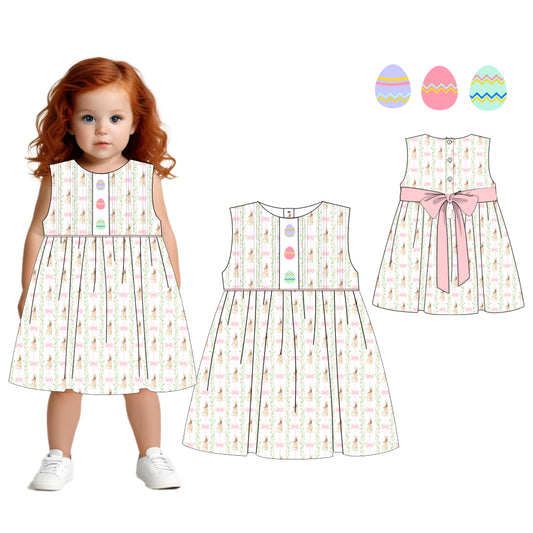 Great Easter eggs hand embroidered dress - DR4138