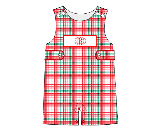 PP182 - green, red plaid printing in 4.0 fabric