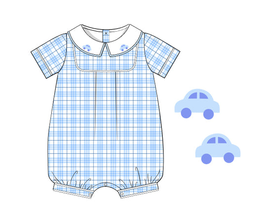 PP188 - blue white plaid 1 print 4.0