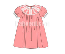 Adorable girl pink velvet dress - DR 2794