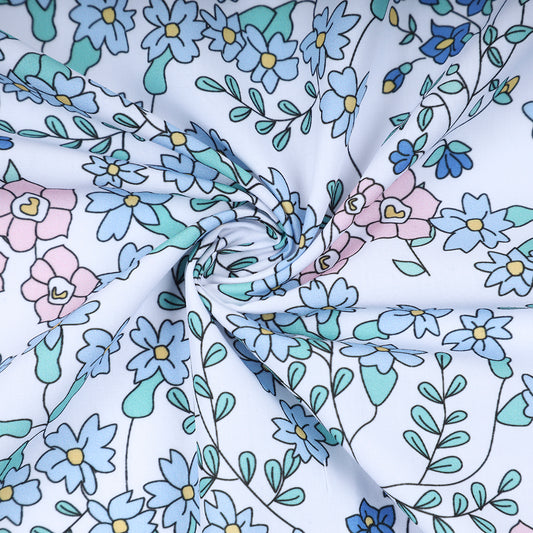 PP01 - Blue and Pink Floral Fabric 4.0