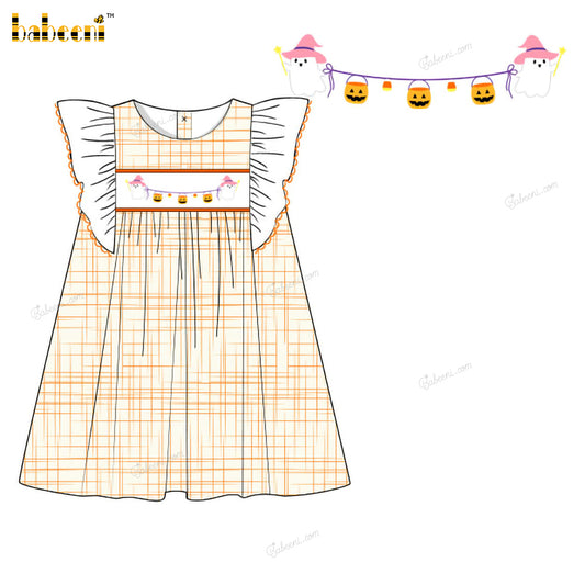 Girl Dress Hand Smocked Little Pumpkins - DR3974