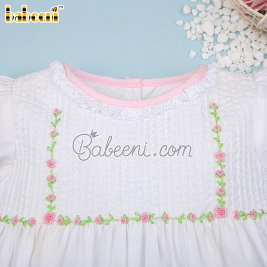 Elegant embroidered flower dress for baby girl - DR 2999