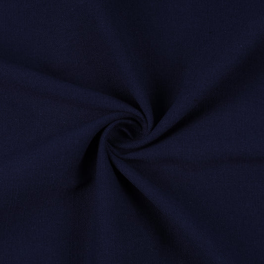 EL04- Navy Stretch Linen Fabric