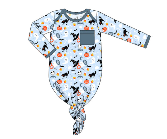 K363- cat, boo blue knit printing 4.0