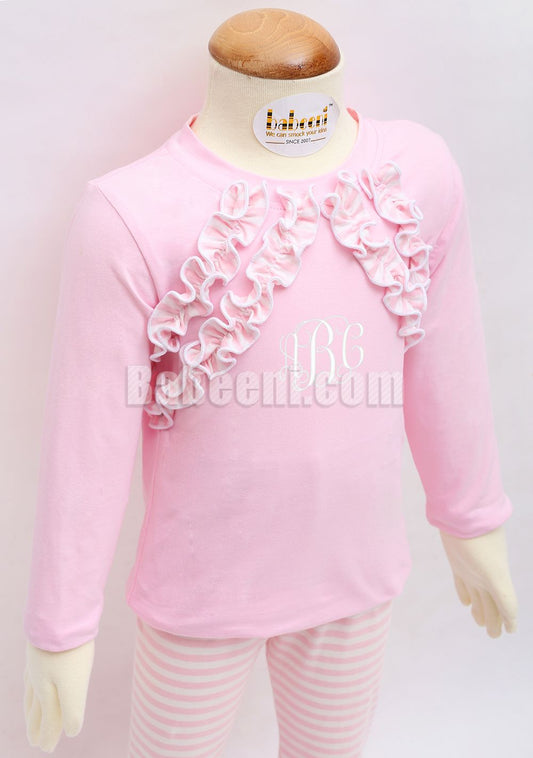 Lovely girl loungewear with ruffles - DR 2854