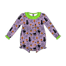 K323- Pumpkin, cat purple knit printing 4.0