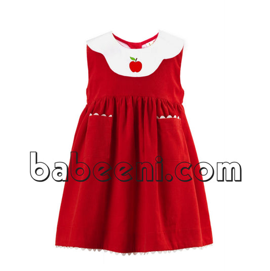 Pretty apple embroidery dress - DR 2503