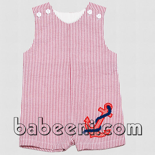 Cute anchor applique romper shortall for boys - BC 517