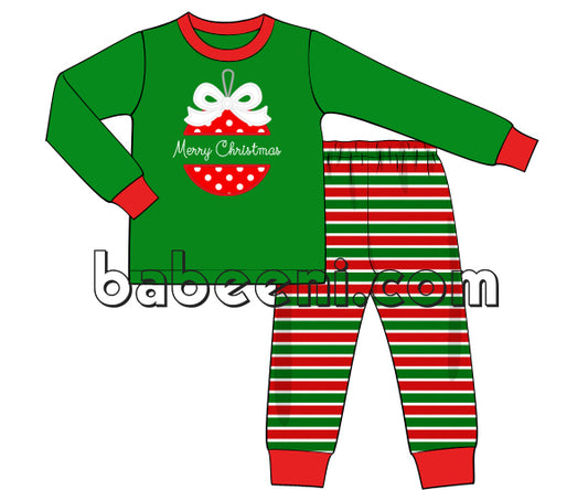 Nice Xmas applique knit set - KN 200